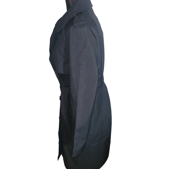 Guess Black Mid-length Belted Trench Coat XS - Picture 5 of 7